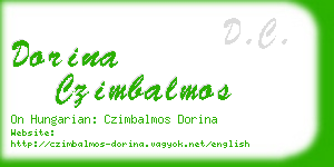 dorina czimbalmos business card